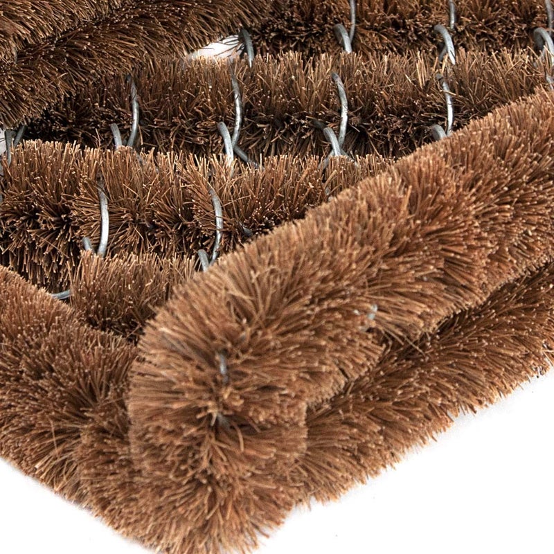 NINAMAR Natural Coir Boot Scraper Door Mat - 13 x 12 inch - 2 Pack - Image 3